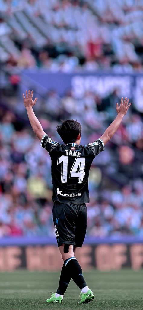 Takefusa Kubo is a Japanese professional footballer who plays as a winger for La Liga club Real Sociedad and the Japan national team. Kubo Wallpaper, Japan Soccer, Custom Motorcycles Bobber, Fifa Football, Team Wallpaper, 2022 Fifa World Cup, National Football Teams, Professional Football, Football Wallpaper