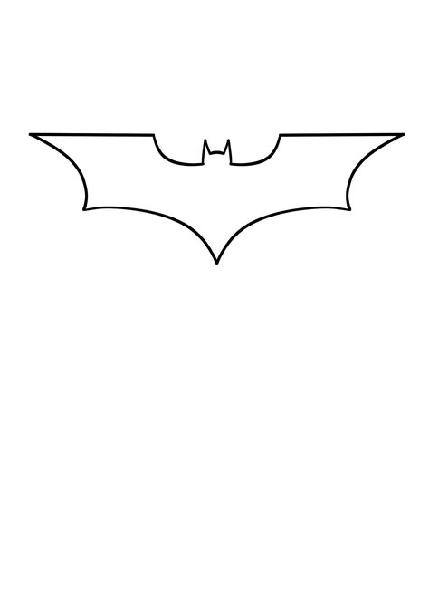 Batman Logo Sketch, Batman Outline Drawing, Batman Line Drawing, Batman Birthday Cards Diy, Batman Tattoo Stencil, Simple Batman Drawing, Batman Line Art, Batman Symbol Drawing, Bat Man Drawings