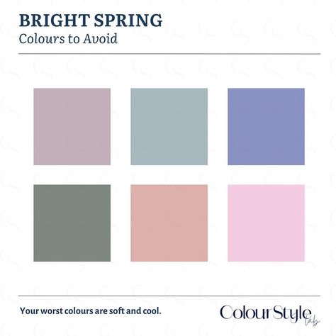 Some of the best colours, neutrals and colours to avoid for BRIGHT SPRING. . . . . . . . #colouranalysis #brightspring #springpalette #style #color #coloranalysis Colour Analysis, Spring Colours, Clear Spring, Spring Palette, Seasonal Color Analysis, Bright Spring, Color Analysis, Season Colors, Spring Colors