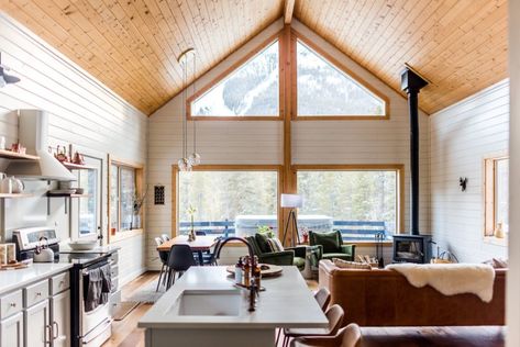 This Mountain Cabin Airbnb Will Make You Rethink City Living - 5280 Hearthstone Wood Stove, Alpine Cabin, Colorado Cabins, Light Hardwood, Light Hardwood Floors, Twin Lakes, Mountain Living, Lake Cabins, Modern Cabin