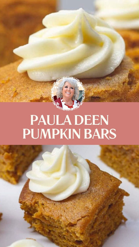 Paula Deen Pumpkin Bars Paula Deen's Pumpkin Bars, Paula Dean Pumpkin Bar, Paula Deans Pumpkin Gooey Butter Cake, Pumpkin Bars Paula Deen, Easy Pumpkin Puree Desserts, Recipes That Use Pumpkin Butter, Libbys Pumpkin Pie Mix Recipes, Canned Pumpkin Desserts Easy, Easy Pumpkin Puree Recipes Desserts