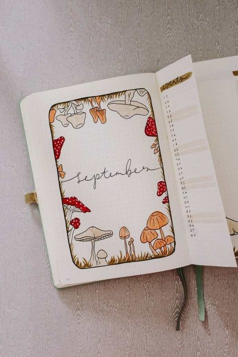 15 September Bullet Journal Theme Ideas September Bullet Journal Theme, September Spread, March Bujo, Bullet Journal Theme Ideas, Journal Theme Ideas, September Bullet Journal, Bullet Journal September, Bullet Journal Month, Bullet Journal Setup