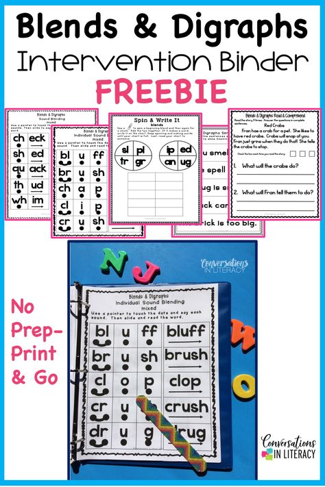 Blends and Digraphs activities for fun learning in the kindergarten, first grade and second grade classroom.  Free teaching ideas for games, printables and alternatives to worksheets for your struggling readers and elementary students. #phonics #decoding #readinginterventions #guidedreading #conversationsinliteracy #blendsanddigraphs Decoding Activities, Phonics Interventions, Digraphs Activities, Blends Activities, Fluency Activities, Blends And Digraphs, Fun Classroom Activities, Word Work Activities, Phonics Words