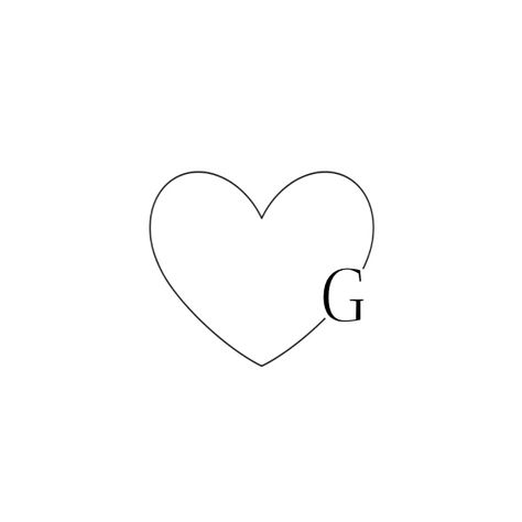 Heart With A G Tattoo, G With Heart, G Initial Tattoo, G Tattoo Letter Design, G Letter Tattoo, G Heart Tattoo, Letter G Tattoo, G Initial, Tiny Wrist Tattoos