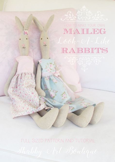 How To Make a Maileg ‘look-a-like’ Rabbit - Shabby Art Boutique Maileg Rabbits, Maileg Bunny, Shabby Art Boutique, Maileg Mouse, Mouse Pattern, Art Boutique, Soft Toy Patterns, Doll Sewing Patterns, Sock Animals