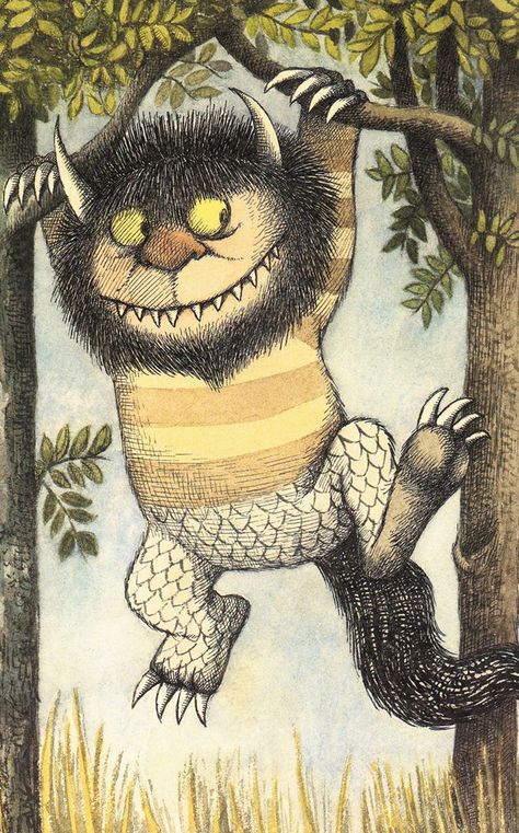 Maurice Sendak_Where the Wild Things are Scary Birds, Maurice Sendak, Childrens Books Illustrations, Wild Things, Childrens Illustrations, Wild Ones, Unique Wall Art, Children's Book Illustration, Banksy