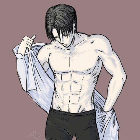 Shirt Drawing, Aot Characters, Anime Guy, Boy Shirt, Cute Anime, Levi Ackerman, Video New, Male Art