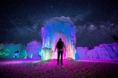 Ice Castles New Hampshire, Ice Castle, Ice Palace, Cripple Creek, Perfect Road Trip, Ice Castles, Park In New York, Road Trip Destinations, Ice Sculptures