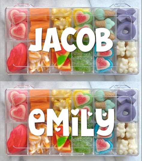 Candy Charcuterie Box Party Favor Tackle Box Kids | Etsy Candy Boards, Candy Charcuterie, Candy Giveaway, Charcuterie Box, Candy Kabobs, Kid Halloween, Candy Board, Non Toy Gifts, Personalized Candy