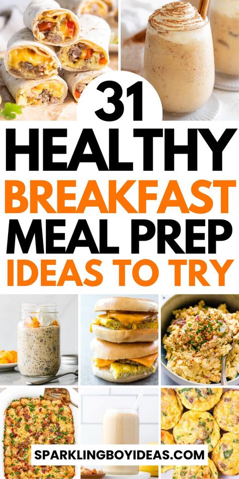 Kickstart your mornings with our breakfast meal prep ideas for the week! Explore easy healthy breakfast ideas that save time and cater to all diets. Dive into our make-ahead breakfast recipes for a stress-free morning. Whether you're looking for high-protein breakfasts, gluten-free breakfasts, or vegan or vegetarian breakfasts, we've got you covered. From breakfast smoothies and overnight oats, energy balls, and bars, to breakfast casseroles, there are tons of easy breakfast on the go recipes. Oats Energy Balls, Quick High Protein Breakfast, Breakfast Meal Prep Ideas, Healthy High Protein Breakfast, Healthy Make Ahead Breakfast, Energy Breakfast, Healthy Breakfast Meal Prep, Easy High Protein Meals, High Protein Breakfast Recipes