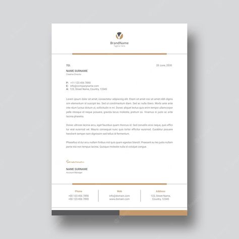 Premium Vector | Letterhead template Business Paper Design, Letter Head Design Letterhead Business, Latter Head Designs, Letter Headed Paper Design, Company Paper Design, Business Letter Head, Letterhead Design Branding, Letterhead Design Creative, Company Letterhead Design