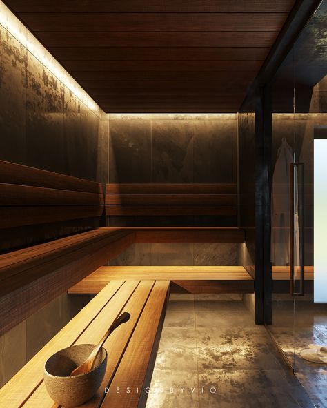 Black Sauna, Furniture Design Architecture, Indoor Spa, Dry Sauna, Sauna House, Sauna Design, Luxury Pools, Autodesk 3ds Max, Design Architecture