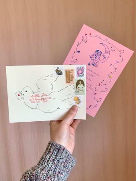 Aesthetic Invitation, Cute Wedding Invitations, Dove Drawing, Cool Girl Wedding, Diy Wedding Stationery, Pen Pal Letters, 카드 디자인, Pen Pals, Wedding Invitation Ideas