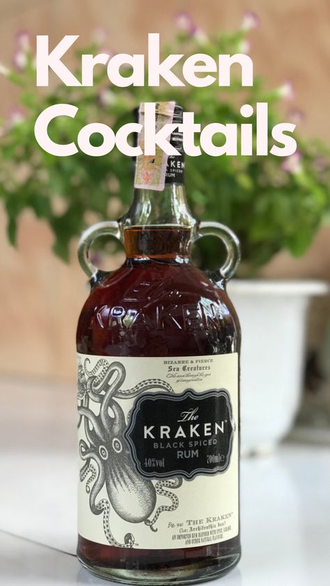 Kraken Cocktails Kraken Mixed Drinks, Black Spiced Rum Drinks, Kraken Drinks Recipes, Kracken Rum Cocktails, Kraken Rum Recipes, Kracken Rum Recipes, Kraken Rum Cocktails, Dark Rum Cocktail Recipes, Kraken Cocktails