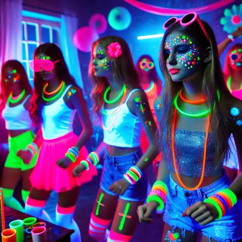 10 Fun and Creative Teen Girl Birthday Party Ideas - SHS 9th Birthday Girl Ideas, Teen Girl Birthday Party Ideas, Glow Birthday Party Ideas, Preteen Birthday, Girl Birthday Party Ideas, Teen Girl Birthday Party, Girls 9th Birthday, Indoor Birthday Parties, Indoor Birthday