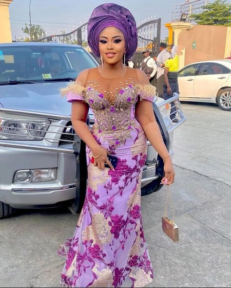 Beautiful Aso-Ebi Gown Styles You Should Consider. Elegant Lace Styles, Damask Asoebi Styles, Brocade Asoebi Styles, Aso Ebi Styles Lace, Lace Asoebi Styles, Owambe Styles, Aso Ebi Lace, Aso Ebi Lace Styles, Nigerian Wedding Dress