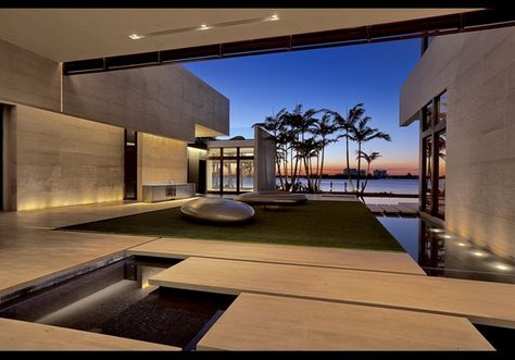 3 Indian Creek, Miami, FL - In Photos: Inside Florida's $60 Million Private Resort Indian Creek Miami, Miami Mansion, Indian Creek, Miami Houses, Architecture Wallpaper, Expensive Houses, Contemporary Living, Most Expensive, Luxury Real Estate