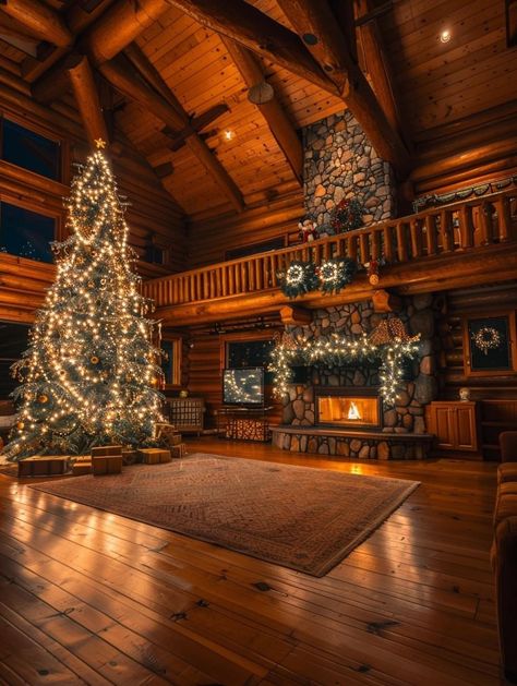 Classic Country Christmas, Texas Christmas Aesthetic, Midwestern Christmas, Christmas Cabin Aesthetic, Country Christmas Aesthetic, French Castle Interior, Christmas Living Room Decor Cozy, Zepeto Wallpaper, Americana Christmas