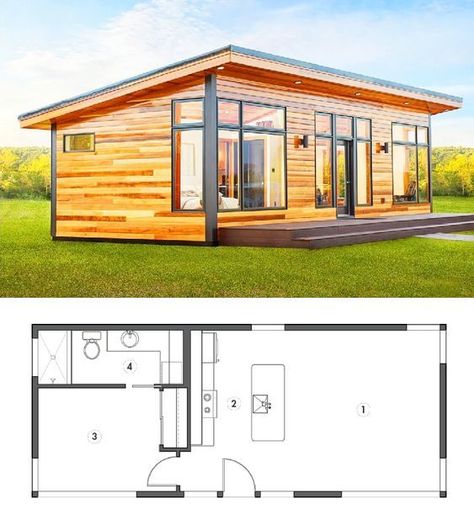 Small A Frame Homes, Cabin With Spiral Staircase, 12x36 Floor Plans, 2 Br House Floor Plans, Small Home Building Plans, 480 Sq Ft House Plans, 600 Sq Ft Tiny House, 1 Bedroom Container Home, Indoor Cabin Ideas