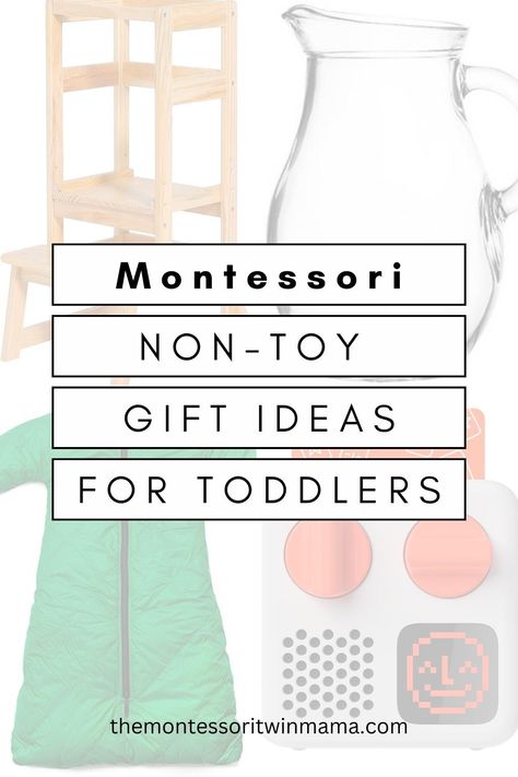 Get 25 great non-toy gift ideas that would be perfect for any one-year-old or toddler. These 25 non-toy Montessori gift ideas are practical, purposeful, and will make your child feel special. Many of these gifts are aimed to support child independence and autonomy in the home. These gifts are so practical in nature that you will find your child using them all of the time throughout their daily life. Be the one to give a meaningful, practical non-toy Montessori based gift! Educational Toys For One Year Old, 1 Year Christmas Gifts, Montessori Gifts For One Year Old, Montessori First Birthday Gifts, Montessori Gifts For Three Year Old, How To Make Montessori Toys, Christmas Present From Toddler, Christmas For One Year Old, 1 Year Christmas Gift Ideas