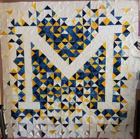 Letter M Quilt Pattern - Etsy New Zealand Quilted Letters, Family Quilt, Heart Quilts, Quilted Projects, Quilt Modernen, Heart Quilt, Letter M, Quilting Crafts, Modern Quilts