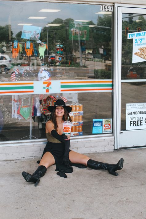 A fun western inspired 7-Eleven editorial photoshoot during the summer time! #editorial #editorialphotography #photoshoot #michigan #model #photooftheday 7 Eleven Photoshoot, Editorial Photoshoot, 7 Eleven, Editorial Photography, Summer Time, Michigan, Editorial