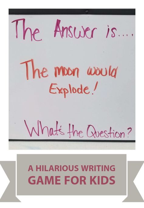 The Answer Is What Is The Question, Word Games For Middle School, Personality Test Games, Writing Games Middle School, Creative Writing Activities Elementary, Ks2 Activities, Ask And Answer Questions Activities, Love Language Activities, Creative Writing Games Middle School