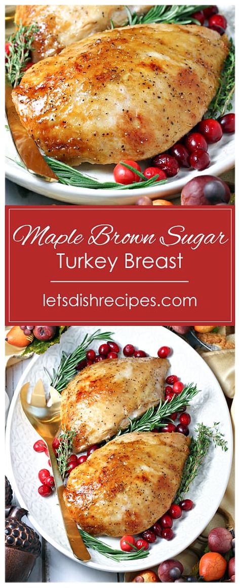 Maple Brown Sugar Turkey Breast Brown Bag Turkey, Brown Sugar Turkey, Paper Bag Turkey, Thanksgiving Turkey Breast, Precooked Turkey, Turkey Glaze Recipes, Moist Turkey, Cook A Turkey, Thanksgiving Foods