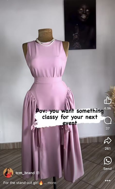 Duchess Gown Styles For Ladies, Elegant Casual Dresses, English Gown Styles, Corporate Gowns, Simple Dress Styles, Best Casual Dresses, Classy Short Dresses, Modest Dresses Fashion, Nigerian Lace Styles Dress