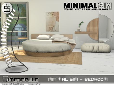 The Sims 4 Pack, Bedroom Minimal, Sims 4 Beds, Resource Furniture, Sims 4 Tsr, Die Sims 4, Mod Furniture, Sims Packs, Sims 4 Bedroom