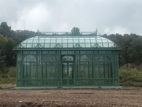 Incredible 15' x 28' x 17' tall greenhouse / conservatory. We make these in many sizes and colors. Email with questions. Gazebo Greenhouse, Art Projects For Kids Easy, Glass Gazebo, Kids Easy Crafts, Glass Green House, Gutter Colors, Victorian Conservatory, Victorian Greenhouses, Victorian Greenhouse