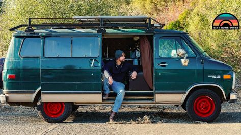 Budget DIY Camper Van Walkthrough ($5.5k Total) Stealth Camper Van, Diy Camper Van, Oregon House, Tiny House Talk, Home Budget, Van Living, Diy Camper, He Lives, Van Camping