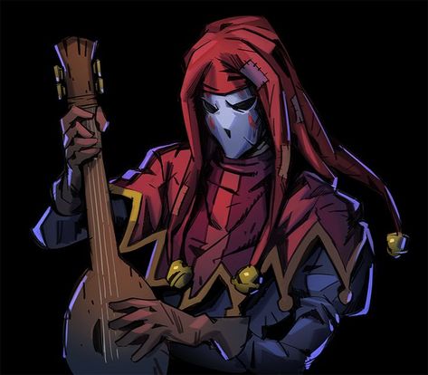 Darkest Dungeon Jester, Dnd Bard, Skyrim Art, Dark Evil, Dungeons And Dragons Memes, Darkest Dungeon, Characters Inspiration Drawing, Dark Art Illustrations, Anime Drawings Tutorials