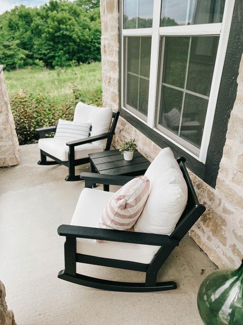 Front Porch Patio Ideas, Front Porch Furniture Layout, Porch Patio Ideas, Front Porch Seating Ideas, Porch Furniture Layout, Modern Front Porch Decor, Front Porch Landscaping, Front Porch Chairs, Front Porch Rocking Chairs