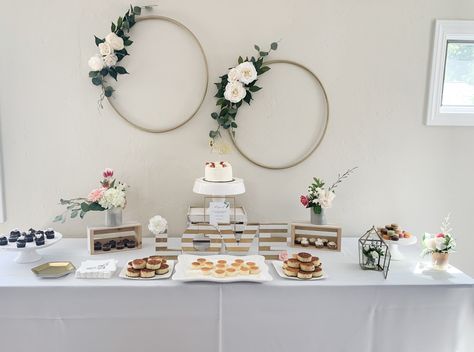 Simple Dessert Table, Bridal Shower Dessert Table, Bridal Shower Dessert, Bridal Shower Desserts Table, Shower Dessert Table, Bridal Shower Desserts, Wedding Shower Party, Simple Bridal Shower, Chic Bridal Showers