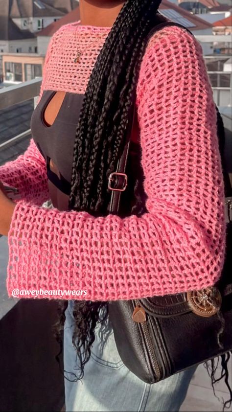 Crochet,shrug Mesh Bolero, Bolero Shrug, Crochet Bolero, Crochet Shrug, Outfits With Hats, Black Crochet, Crochet Cardigan, Crochet Fashion, Crochet Sweater