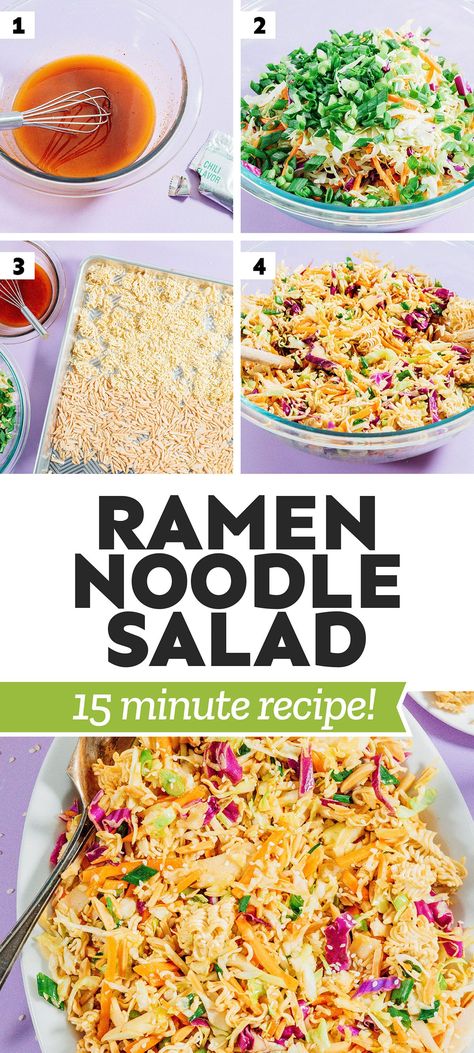 Easy Ramen Salad, Crunchy Ramen Noodle Salad Easy, Crunchy Ramen Noodle Salad Recipes Asian Coleslaw, Salad With Ramen Noodles And Almonds, Asian Coleslaw Recipe Ramen Noodle Salad, Chicken Ramen Noodle Salad Recipes, Orential Salad With Ramen Noodles, Raman Noodles Salad, Ramen Noodle Coleslaw Salad