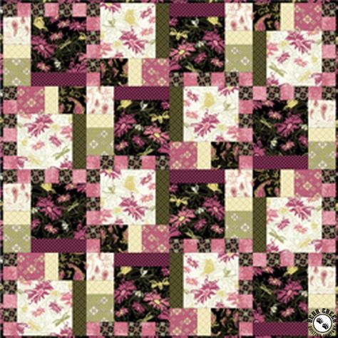 Aubrey Free Quilt Pattern Floral Fabric Quilt Ideas, Big Floral Print Quilt Patterns, Quilts With Large Print Fabric, Free Downloadable Quilt Patterns, Big Block Quilt Patterns Large Prints, Big Block Quilt Patterns Free, 3yard Quilts, Flannel Quilt Patterns, Floral Quilt Patterns