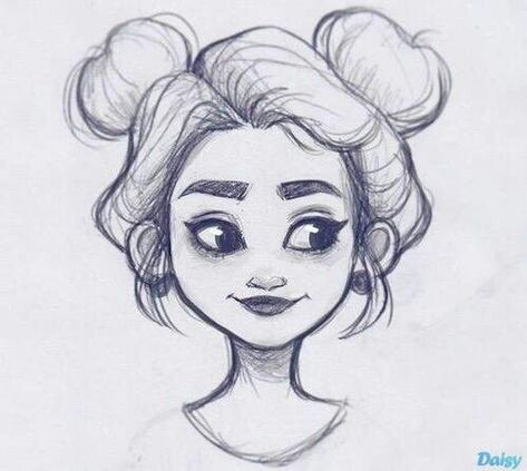 A Drawing, A Girl, Hair