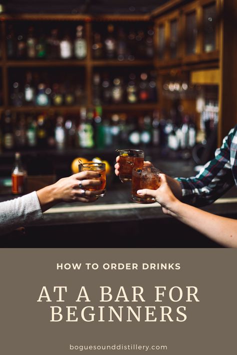 Intimidated by how to order drinks at a bar? This guide teaches you how much you should tip, how to properly order drinks & bar terminology. #cocktails #bars Best Bar Drinks To Order, Easy Cocktails To Order At A Bar, Go To Drinks At The Bar, Easy Drinks To Order At A Bar, Common Cocktails To Order, Common Bar Drinks To Order, Best Mixed Drinks To Order At A Bar, Common Drinks To Order At A Bar, Good Drinks To Order At A Bar