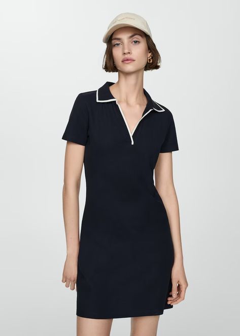 Women’s dresses and jumpsuits 2024 | MANGO United Kingdom Polo Neck Dress, Sporty Chic Style, Short Design, Linen Loungewear, How To Iron Clothes, Polo Neck, Dress Shapes, Designer Shorts, Clothing Care