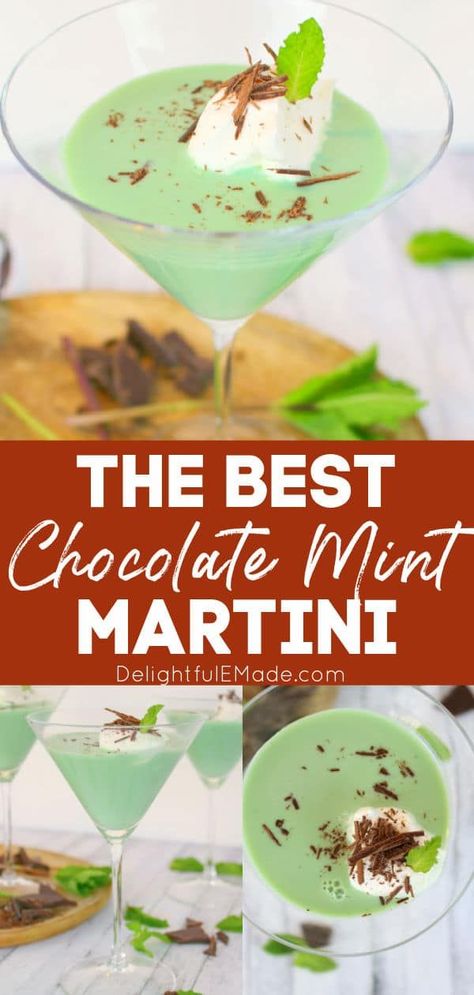 Grasshopper Martini, Creme De Menthe Drinks, Mint Martini, Chocolate Martini Recipe, Martini Recipes Vodka, Not Your Mothers, Peppermint Martini, Whipped Vodka, Whipped Cream Vodka