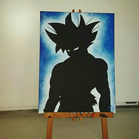 Goku Paintings Easy, Goku And Vegeta Painting, Anime Paintings Canvases Easy, Dragon Ball Z Art Painting, Dragon Ball Z Painting Ideas, Dragon Ball Painting Easy, Dbz Canvas Painting, Dragon Ball Z Canvas Painting Easy, Dragon Ball Acrylic Painting