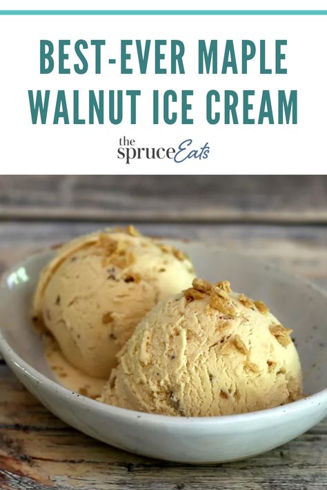 Maple Creemee Recipe, Interesting Ice Cream Flavors, Maple Nut Ice Cream Recipe, Maple Walnut Ice Cream Recipe, Walnut Ice Cream Recipe, Maple Ice Cream Recipe, Thanksgiving Ice Cream, Maple Walnut Ice Cream, Maple Ice Cream