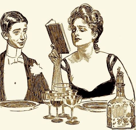 Charles Gibson, Edwin Austin Abbey, Charles Dana Gibson, Dana Gibson, True Confessions, Elegant Dinner Party, Frank Frazetta, Comic Style Art, Reading Art