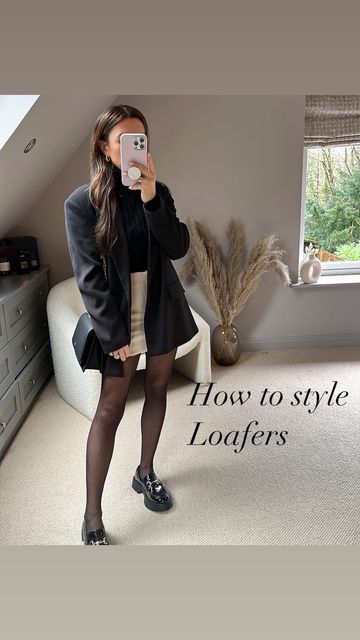 Loafers With Skirt Outfit, Loafers And Skirt Outfit, Loafers With Skirt, How To Style Loafers, Skort Outfit, Zara Haul, Zara Skort, Loafers Outfit, Have A Lovely Weekend