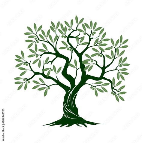 Olive Tree Illustration, Fantasy Tree Drawing, Black Olive Tree, Stencil Decor, Lino Art, Garden Drawing, Cool Backgrounds Wallpapers, Tree Logos, Hand Drawn Vector Illustrations