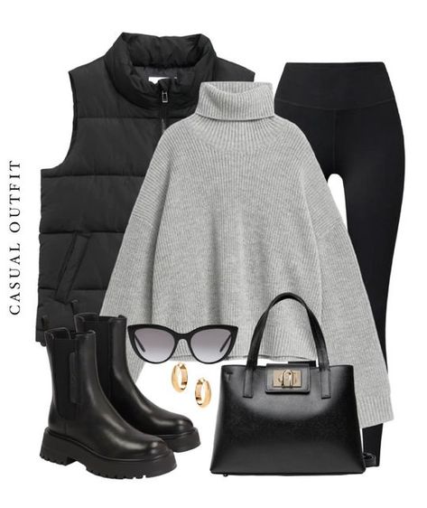 Grey And Black Winter Outfits, Fall Boots Outfit Work, Wednesday Winter Outfit, Toronto Winter Outfit, Conference Attire Women, Dark Grey Outfit, Business Casual Outfits Winter, Outfit Boards, Fashion Outfits Casual