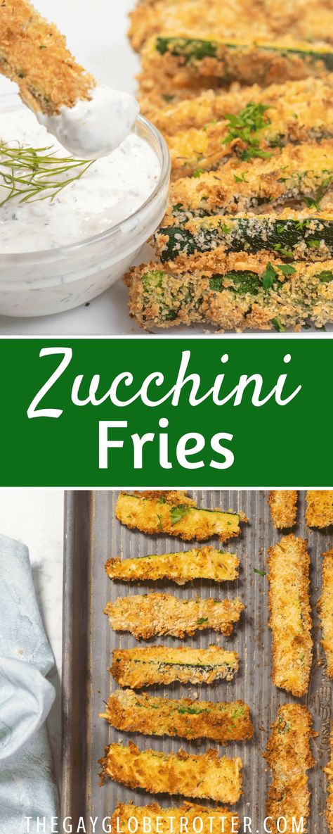 Zucchini Recipes With Panko, How To Freeze Breaded Zucchini, Panko Zucchini Baked, Oven Fried Zucchini Sticks, Oven Fried Zucchini Rounds, Baking Zucchini In The Oven, Roasted Zucchini Spears, Breaded Zucchini Sticks, How To Make Zucchini Fries