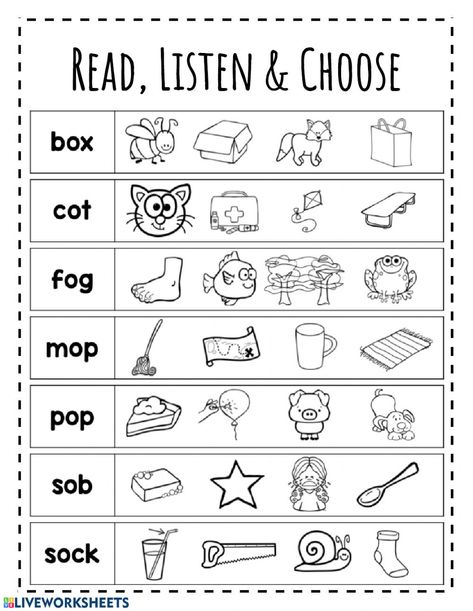 Short O Worksheets, Short Vowel Worksheets, Cvc Worksheets, Cvc Words Worksheets, Cvc Words Kindergarten, Cvc Word Activities, Kindergarten Phonics Worksheets, Vowel Worksheets, Teacher Board